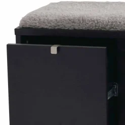 Garderobenbank Geskan in Schwarz