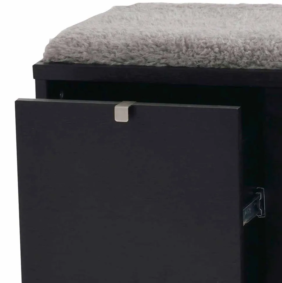 Garderobenbank Geskan in Schwarz