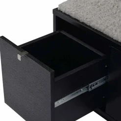 Garderobenbank Geskan in Schwarz