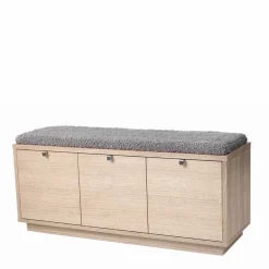 Garderobenbank Vaxos mit Eiche furniert