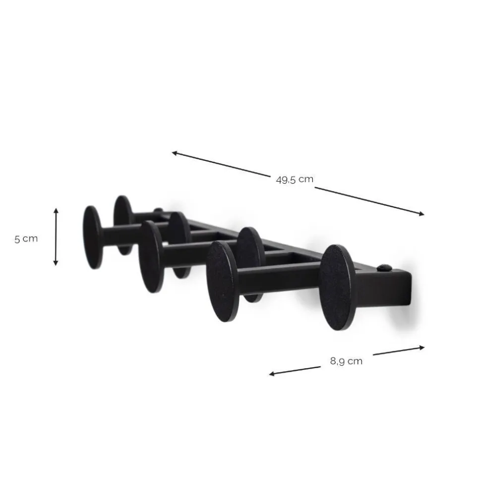 Garderoben-Hakenleiste in Schwarz - Mia