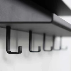 Garderobenleiste aus schwarzem Stahl - Badehma