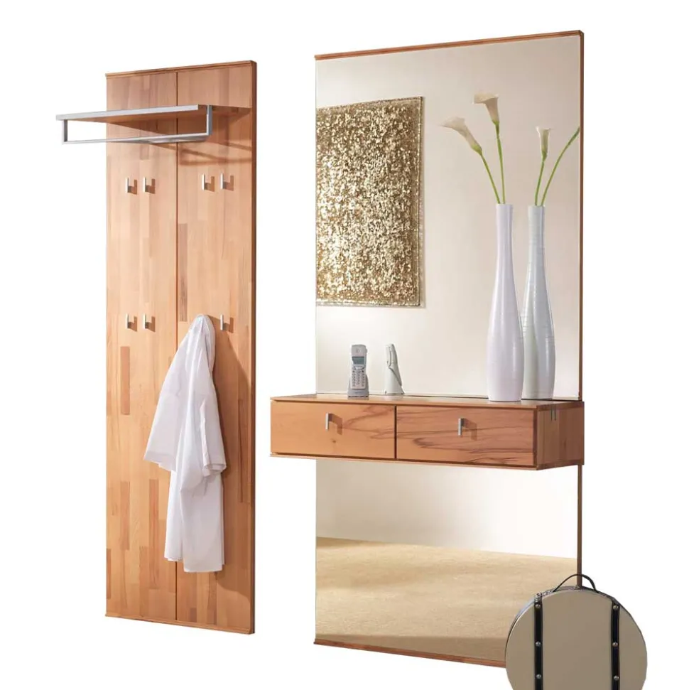 Garderobenmöbel Coestra aus Kernbuche (zweiteilig)