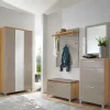 Garderobenmöbel Set Diecca in Taupe Glas beschichtet (fünfteilig)