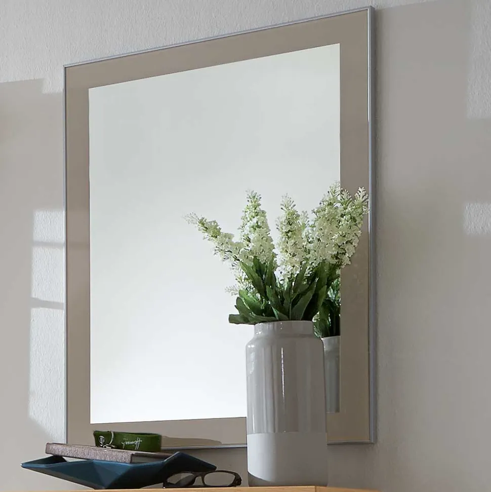 Garderobenmöbel Set Diecca in Taupe Glas beschichtet (fünfteilig)