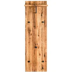 Garderobenpaneel aus Eiche Massivholz & Metall - Vienna