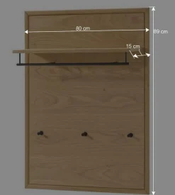 Garderobenpaneel aus massiver Wildeiche - Vardriva