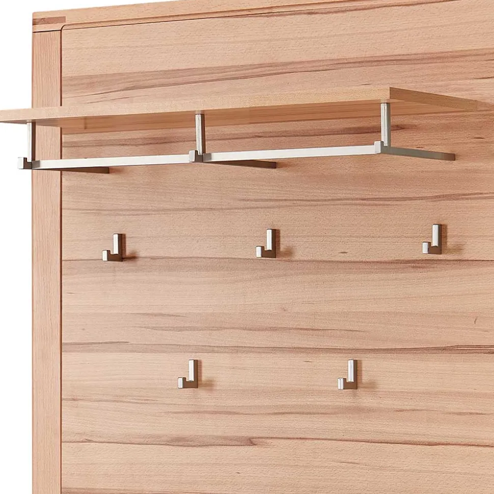 Garderobenpaneel mit Spiegel in Kernbuche - Viktorion