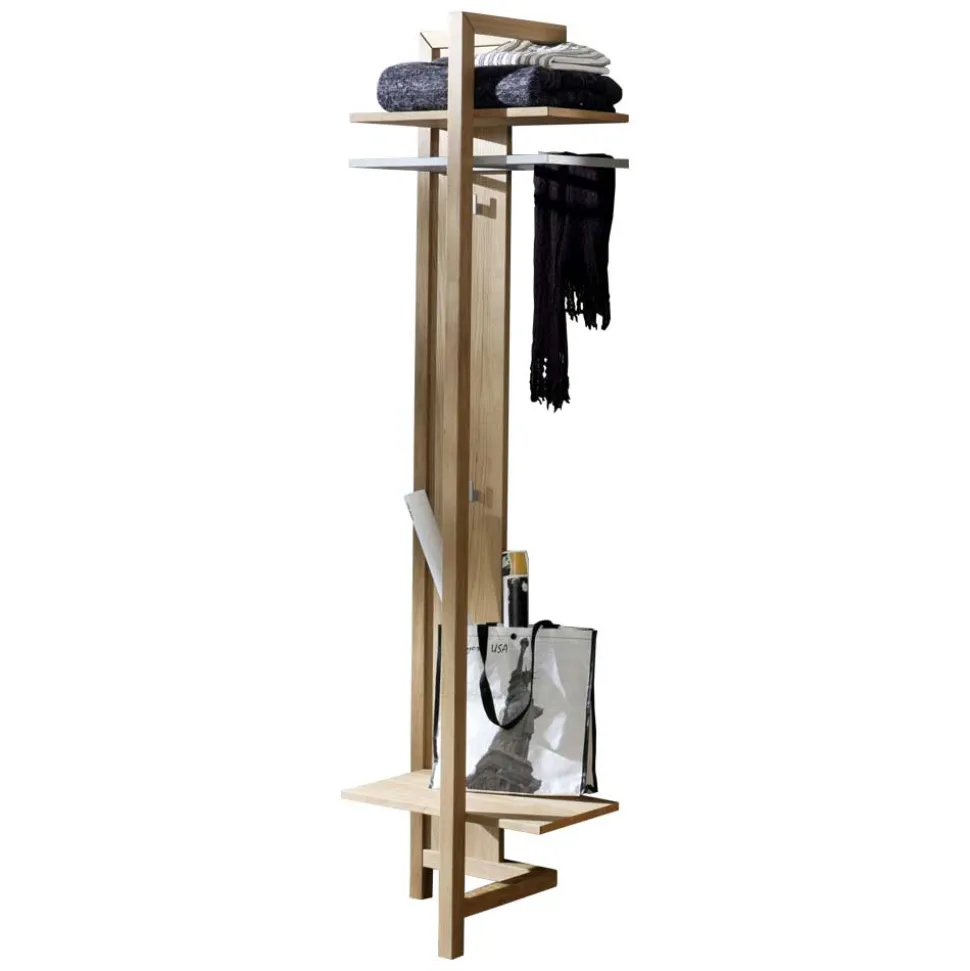 Garderobenpaneel Natrius aus Wildeiche massiv