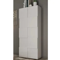 Garderobenschrank in Weiß hochglänzend - Castalla