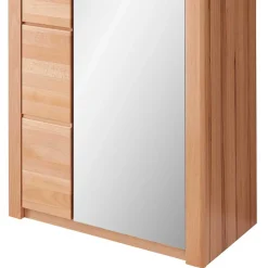 Garderobenschrank mit Spiegel in Kernbuche - Viktorion