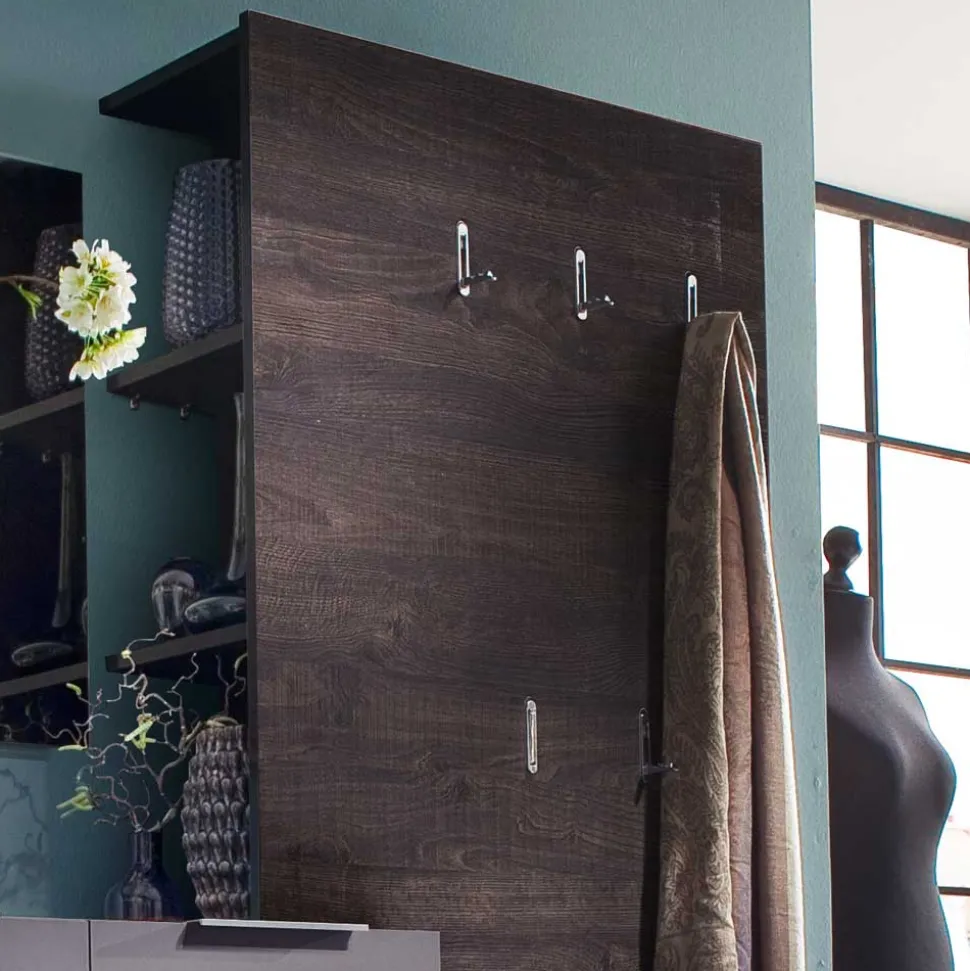 Garderobenset Badija in Anthrazit Wenge Braun (dreiteilig)