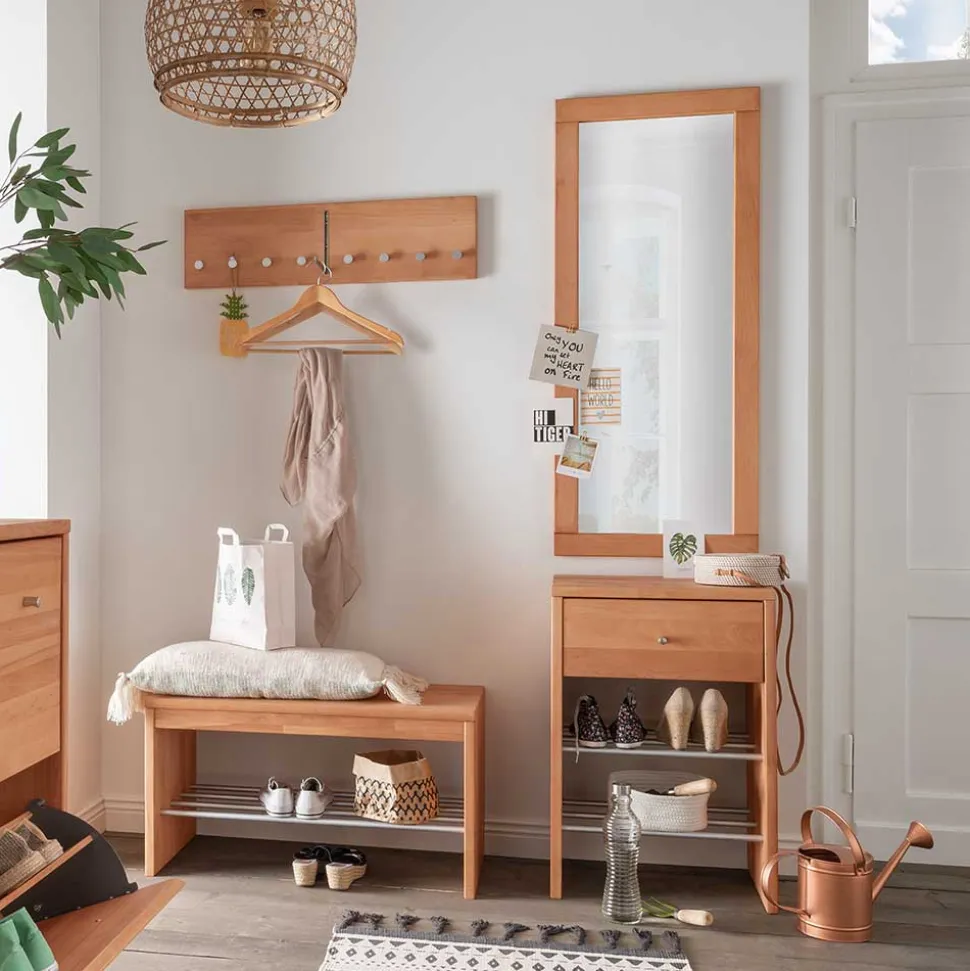 Garderobenspiegel aus Buche Massivholz - Shimousa