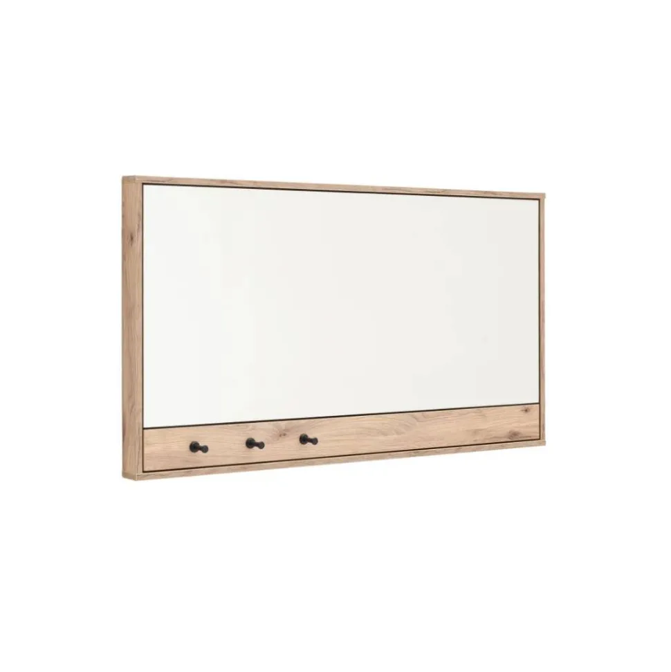 Garderobenspiegel mit drei Schlüsselhaken - Vapposia