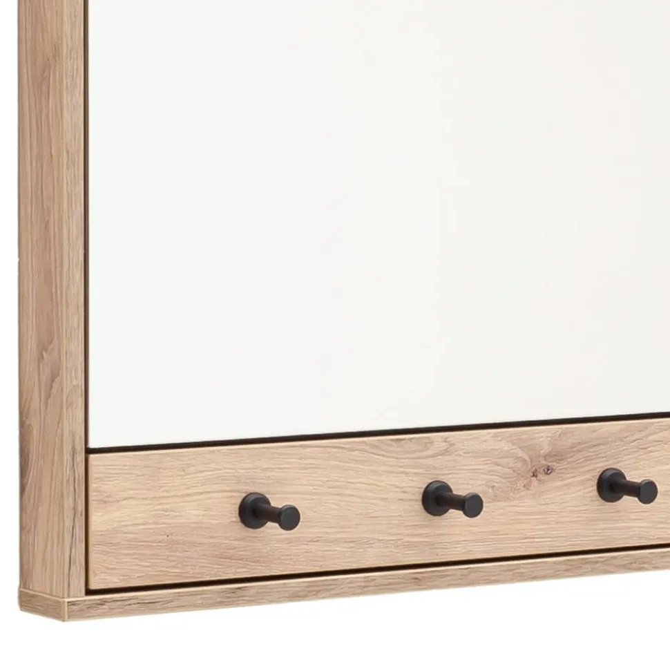 Garderobenspiegel mit drei Schlüsselhaken - Vapposia