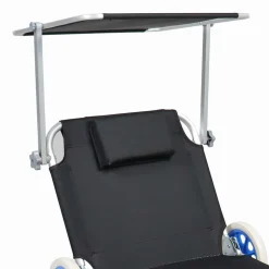 Garten & Strand Roll-Liege mit Dach - Locoro