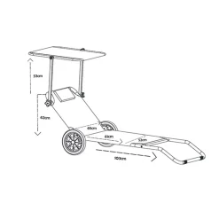 Garten & Strand Roll-Liege mit Dach - Locoro