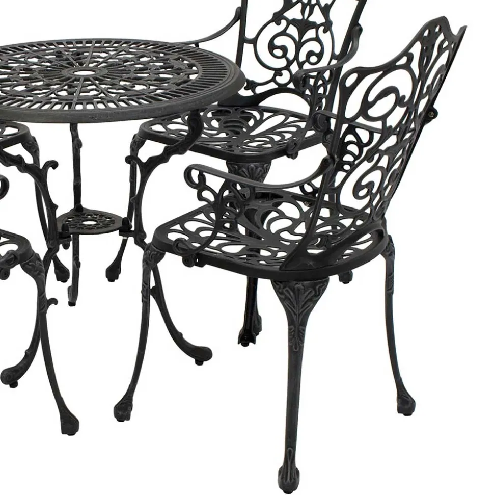 Garten Aluguss Sitzgruppe für 4 Personen - Berucas (fünfteilig)