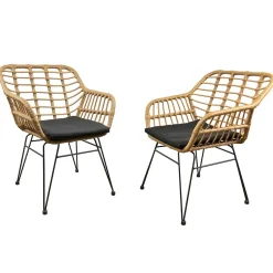 Garten Armlehnstühle aus Kunstrattan - Kolage (2er Set)