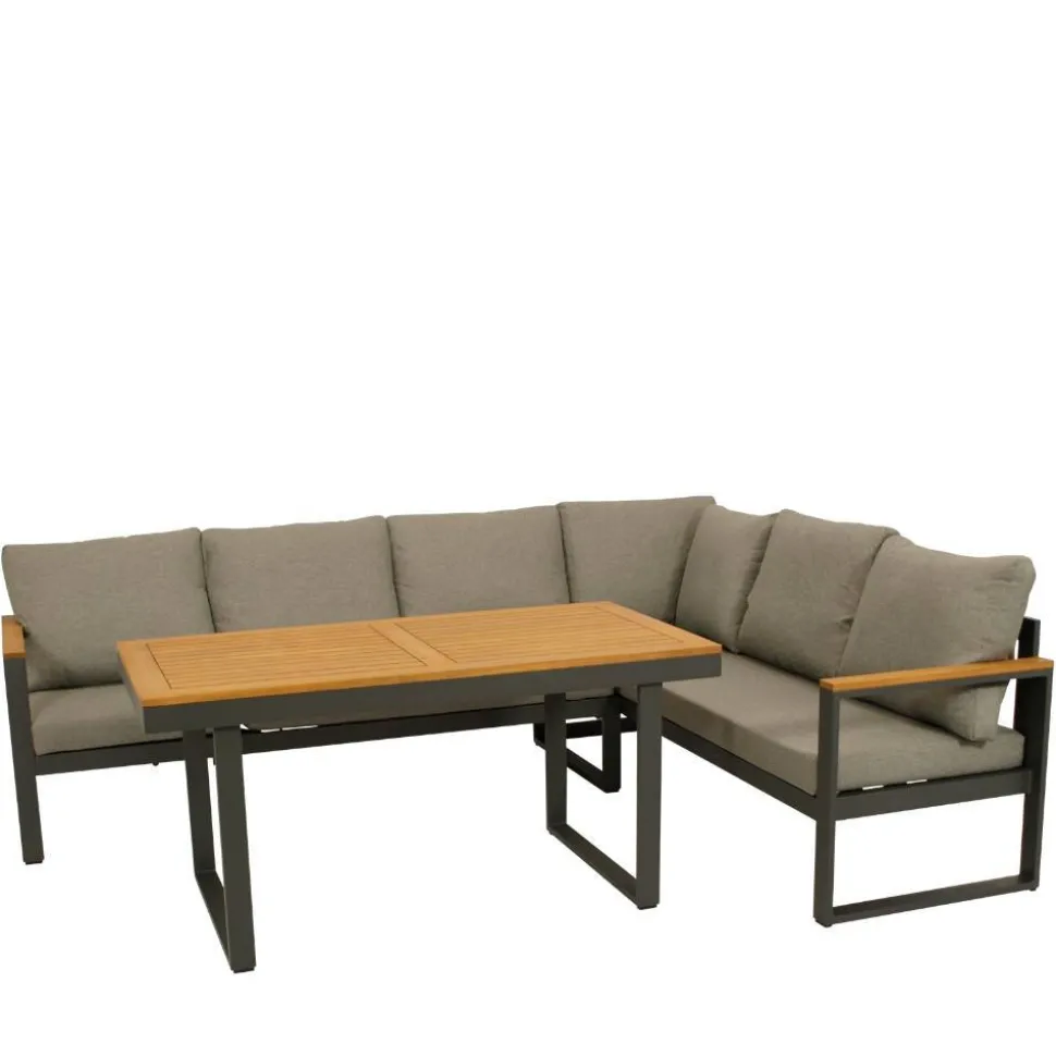 Garten Ecksofa und Tisch Set - Asmatio (zweiteilig)