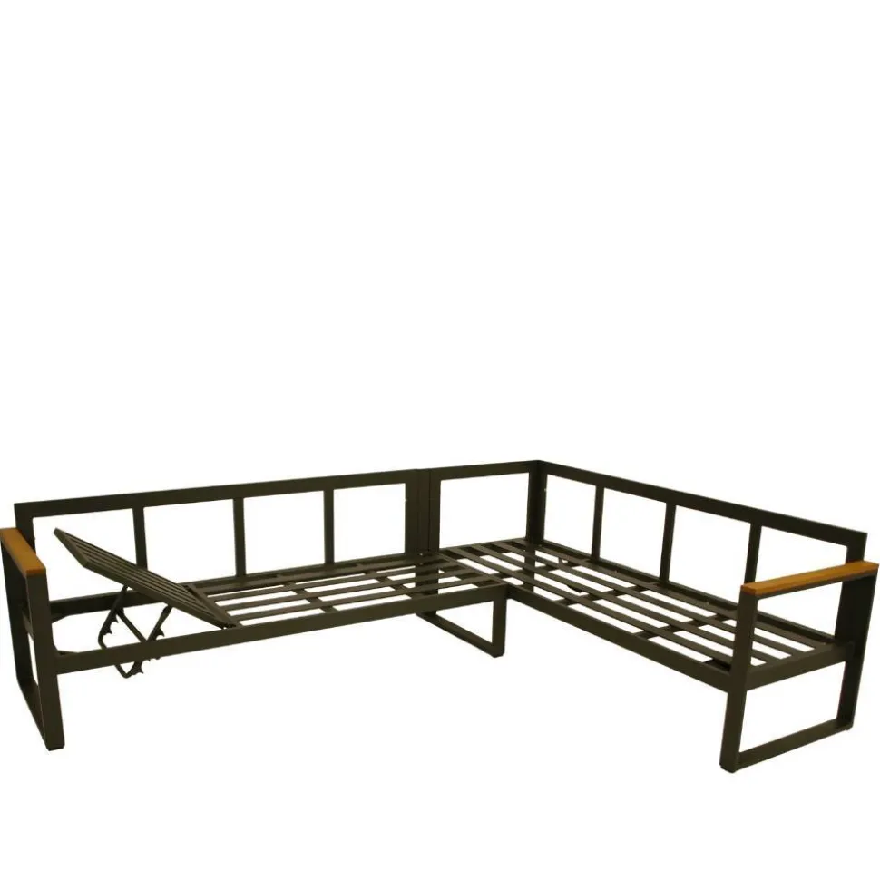 Garten Ecksofa und Tisch Set - Asmatio (zweiteilig)