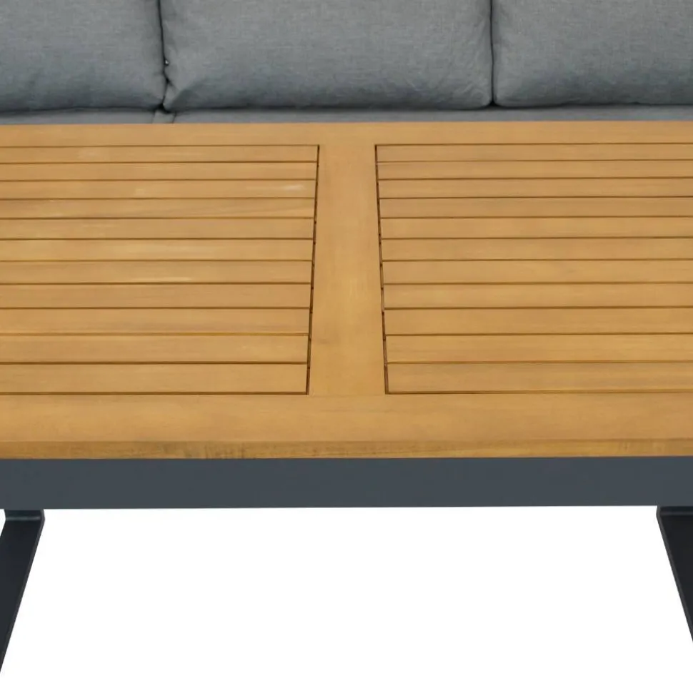 Garten Ecksofa und Tisch Set - Asmatio (zweiteilig)