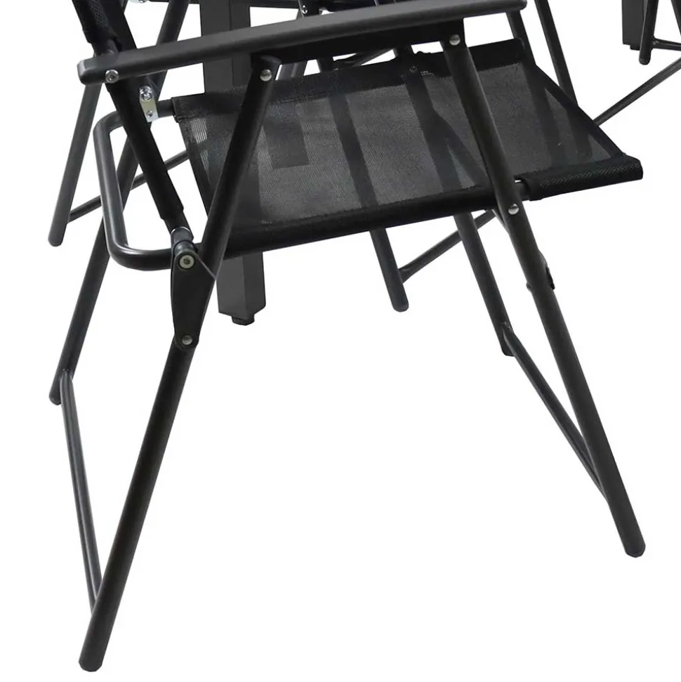 Garten Essgruppe in Schwarz - Kameron (siebenteilig)