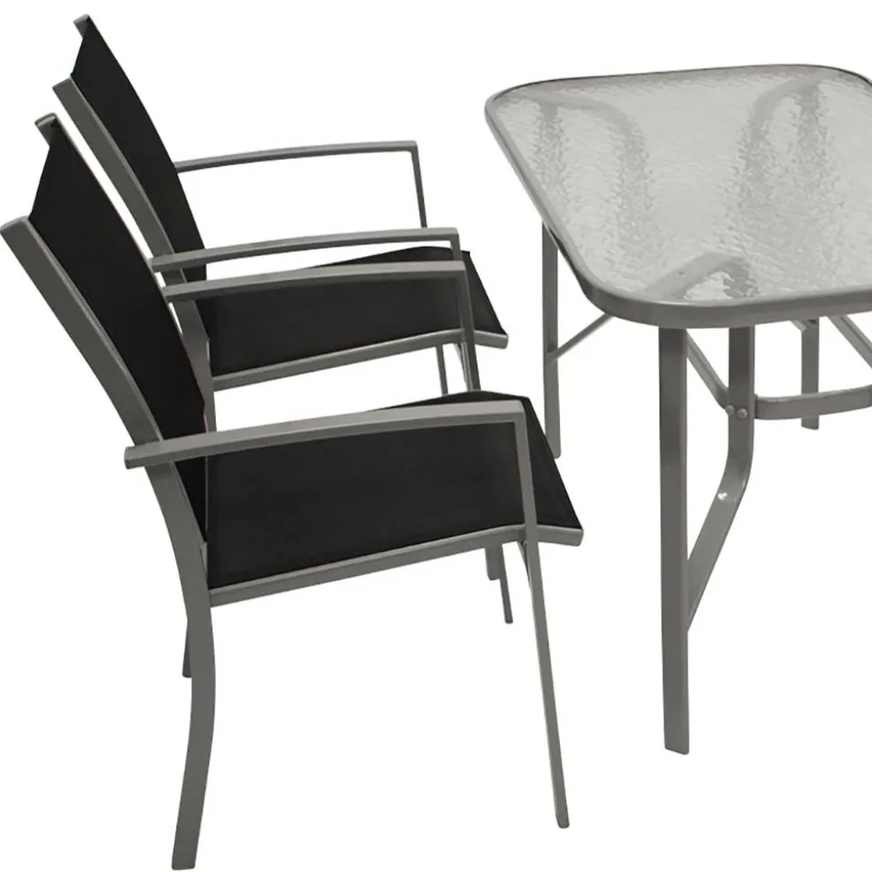 Garten Glastisch & Armlehnstühle - Anota (fünfteilig)