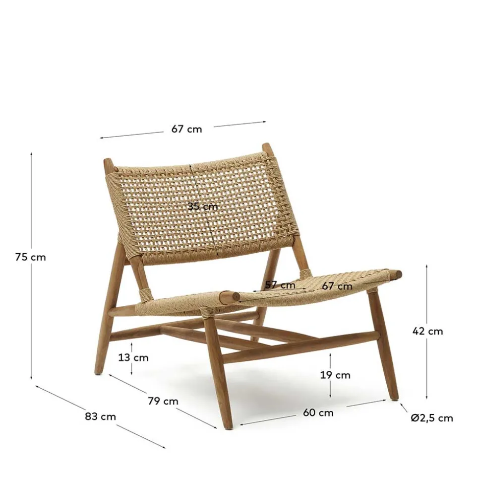 Garten Lounge Sessel aus Geflecht - Max