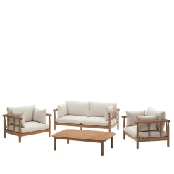 Garten Lounge Sitzgruppe Set - Perconia (vierteilig)