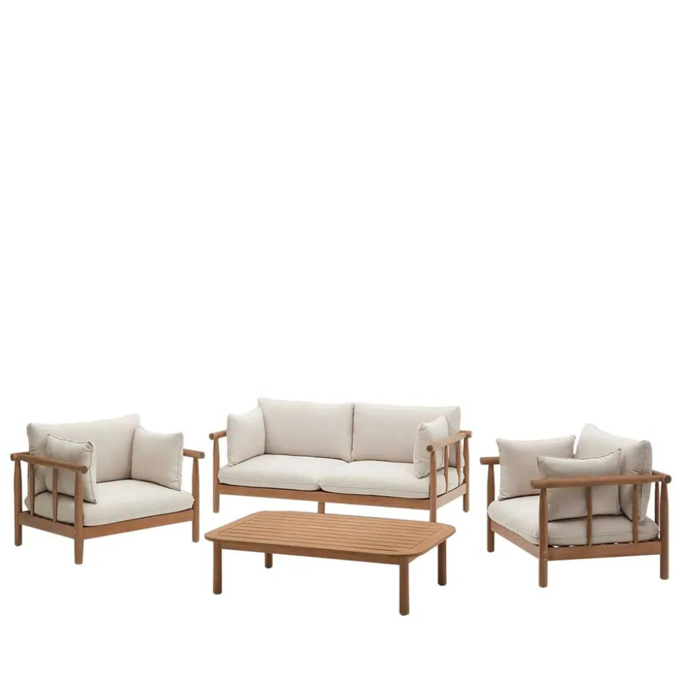 Garten Lounge Sitzgruppe Set - Perconia (vierteilig)