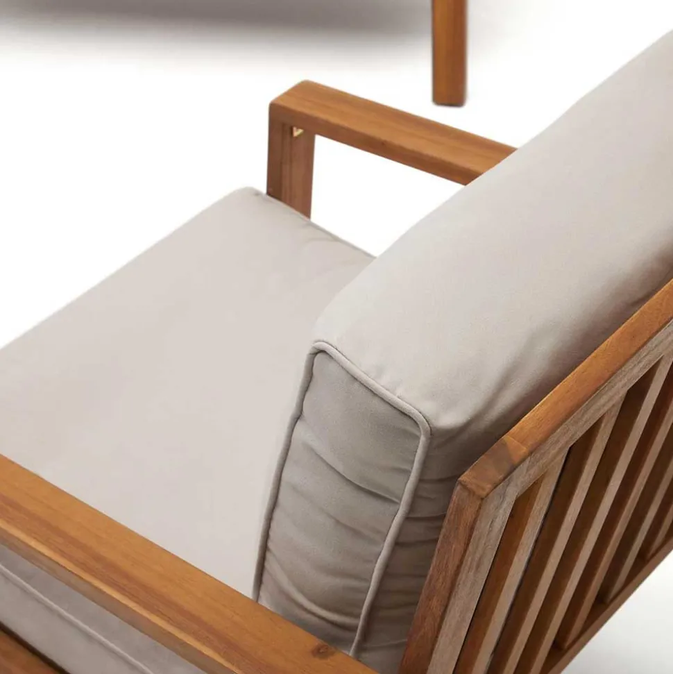 Garten Lounge Sitzgruppe aus Massivholz - Lititia (vierteilig)