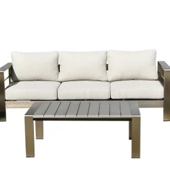 Garten Lounge-Garnitur in Grau - Georgi (vierteilig)