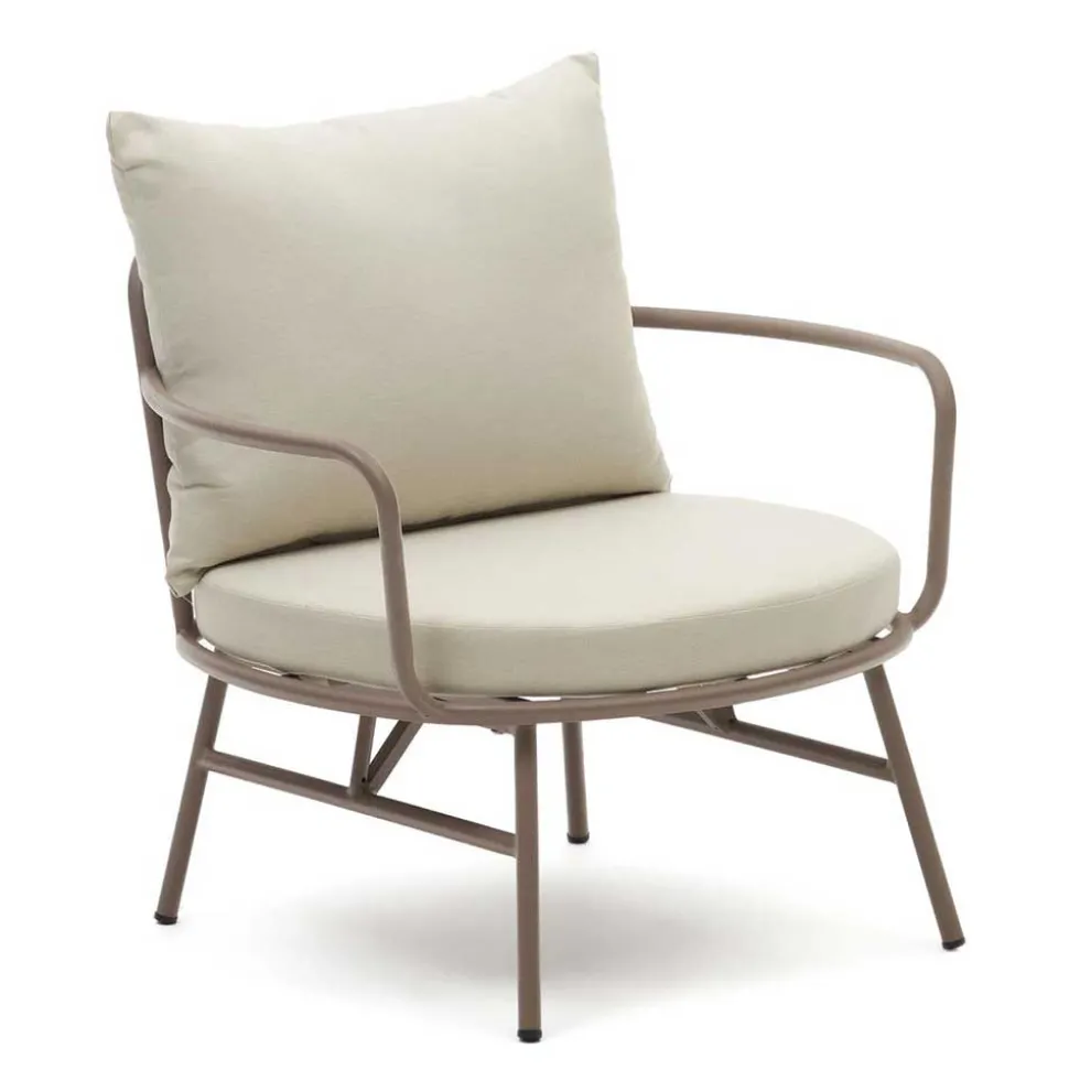 Garten Lounge-Sessel in Flieder aus Metall - Azalao