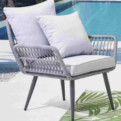 Garten Sitzegruppe aus Kunstrattan - Tocella (vierteilig)