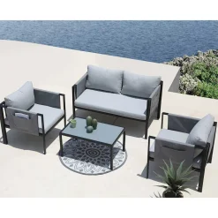 Garten Sofa & Sessel & Sofatisch - Seymean (vierteilig)