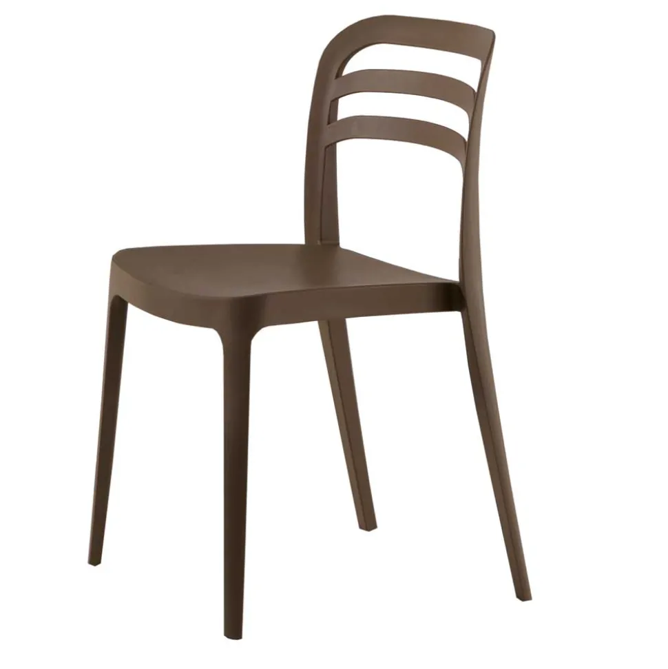 Garten Stapelstuhl in Taupe - Stanford (4er Set)