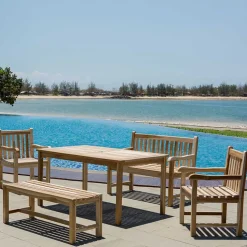 Garten Teakholz Sitzgruppe Set - Klahuma (fünfteilig)