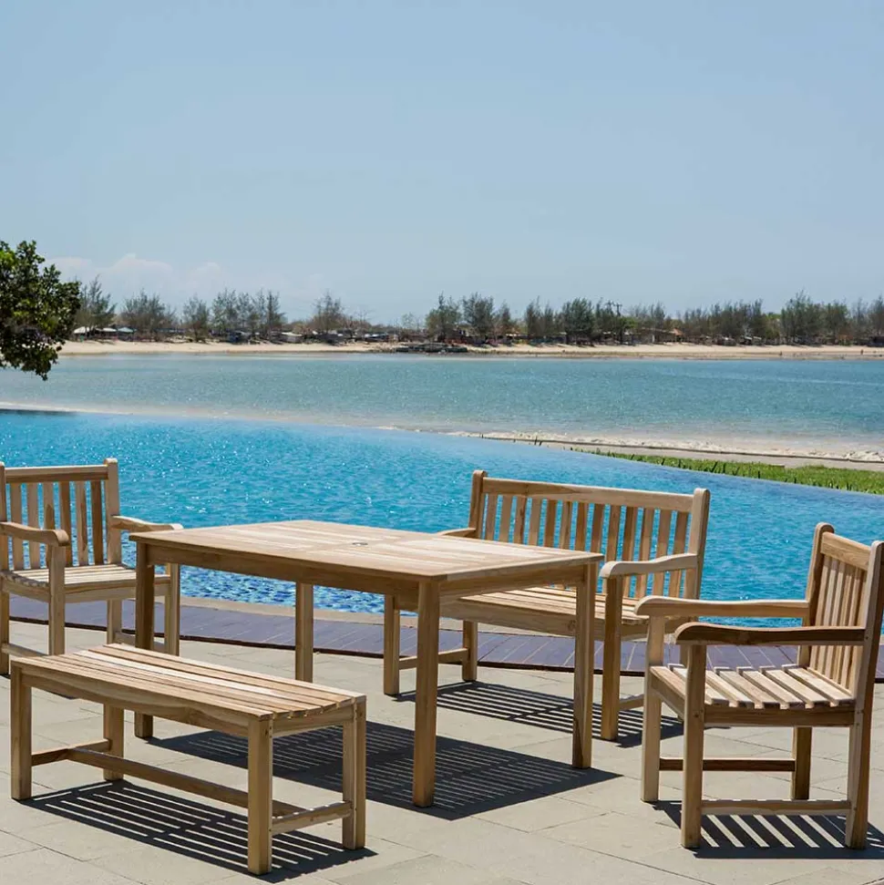 Garten Teakholz Sitzgruppe Set - Klahuma (fünfteilig)