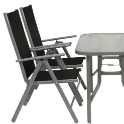 Garten Tischgruppe aus Aluminium - Abella (fünfteilig)