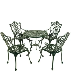 Garten Tischgruppe in Dunkelgrün - Corgova (fünfteilig)