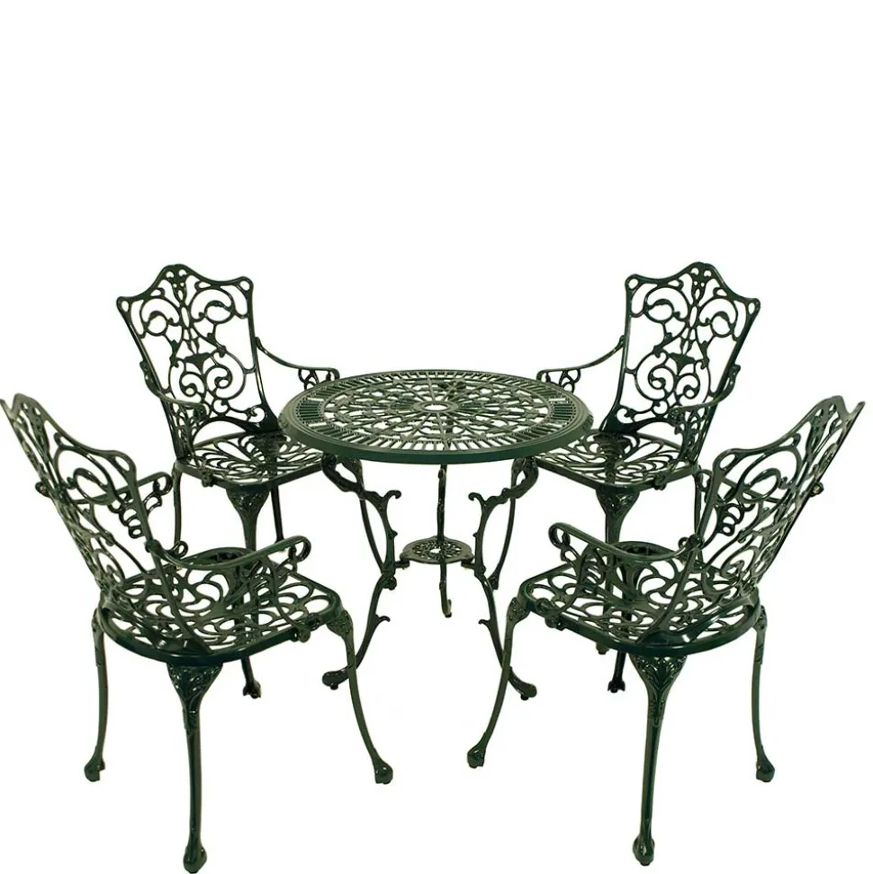 Garten Tischgruppe in Dunkelgrün - Corgova (fünfteilig)