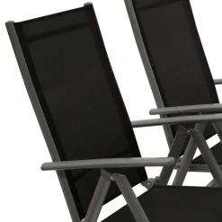 Garten Tischgruppe mit Klappstühlen - Arno (fünfteilig)