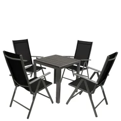 Garten Tischgruppe mit vier Plätzen - Curedo (fünfteilig)