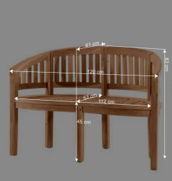 Gartenbank in halbrundem Design - Klahuma