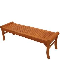 Gartenbank ohne Lehne aus Eukalyptusholz - Shanna