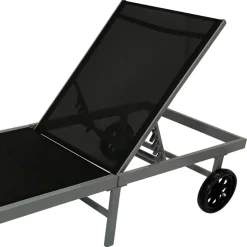 Gartenliege mit Rollen aus Aluminium - Pamlicos