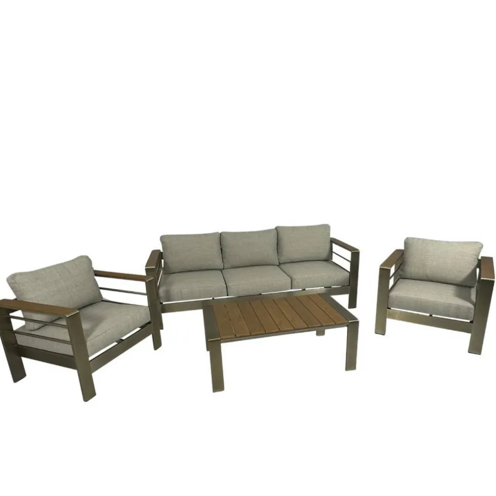 Gartenlounge Kombination aus Aluminium - Sirenna (vierteilig)