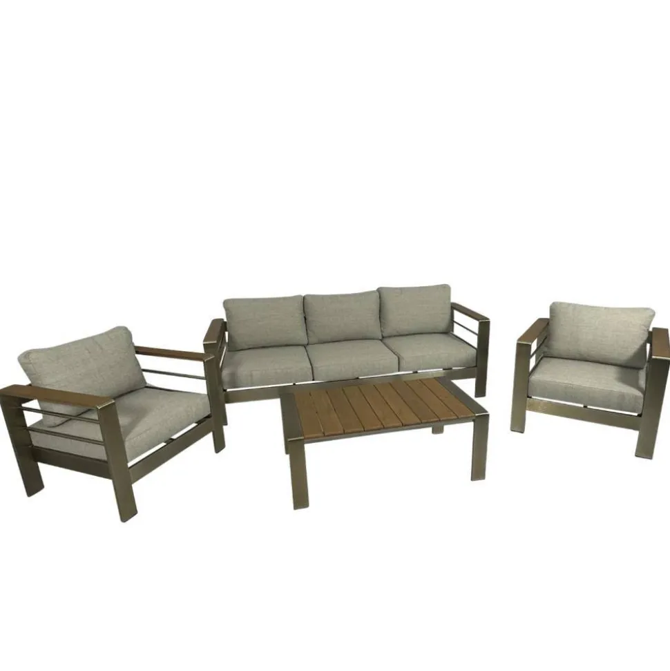 Gartenlounge Kombination aus Aluminium - Sirenna (vierteilig)