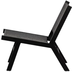 Gartensessel ohne Armlehnen in Schwarz - Saragoza